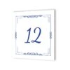Numéro De Maison Extérieur Personnalisable En Dibond Blanc Picto Bleu · Numéro De Rue Modèle Cadre Ethnique