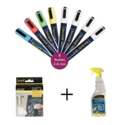 Pack Feutres Craie Effaçables 2-6 Mm Pour Décoration Ardoises Menu, Vitrine - Hôtel, Restaurant, Magasin -Déco Bistro Pas Cher Magasin pack feutres craie effacables 2 6 mm pour decoration ardoises menu vitrine hotel restaurant magasin 1