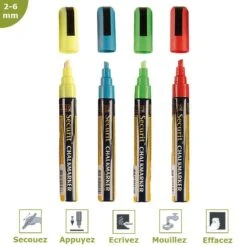 Pack Feutres Craie Effaçables 2-6 Mm Pour Décoration Ardoises Menu, Vitrine - Hôtel, Restaurant, Magasin -Déco Bistro Pas Cher Magasin pack feutres craie effacables 2 6 mm pour decoration ardoises menu vitrine hotel restaurant magasin 3