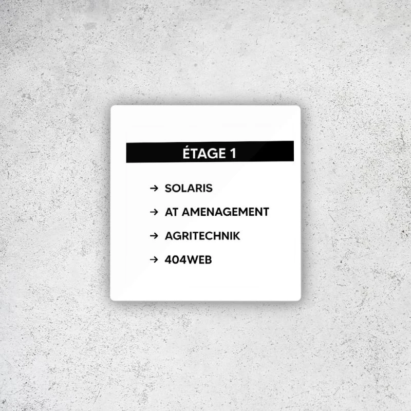 Panneau Numéro D'étage Pour Entreprise, Cabinet - Format 9 X 9 Cm En Dibond Aluminium - Plaque D'étage Personnalisable 2 Panneau Numéro D'étage Pour Entreprise, Cabinet - Format 9 X 9 Cm En Dibond Aluminium - Plaque D'étage Personnalisable – Image 2