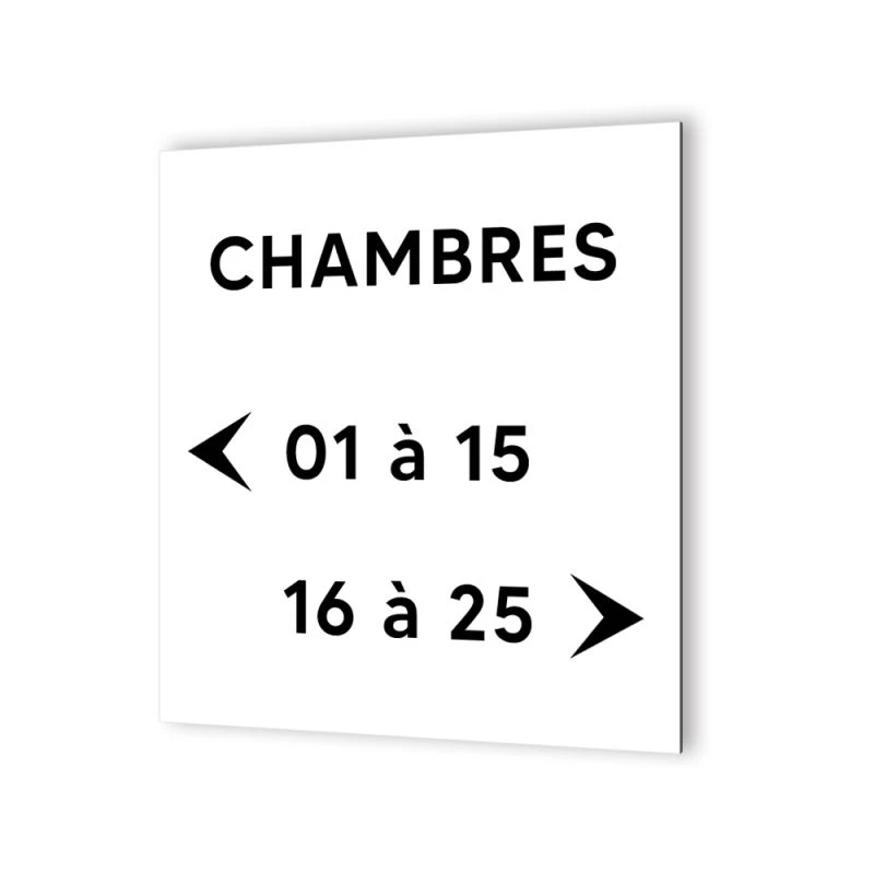Panneau Signalétique En Dibond Blanc Picto Noir · Indication Chambres à Personnaliser 1 Panneau Signalétique En Dibond Blanc Picto Noir · Indication Chambres à Personnaliser