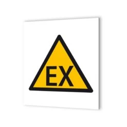 Panneau Signalétique - Pictogramme D'avertissement - Danger En Dibond 20 X 20 Cm | Environnement Explosif