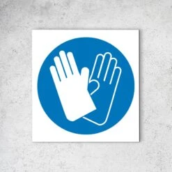 Déco Bistro Pas Cher Magasin -Déco Bistro Pas Cher Magasin panneau signaletique pictogramme d obligation en dibond 20 x 20 cm gants de securite 1