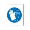 Panneau Signalétique - Pictogramme D'Obligation En Dibond 20 X 20 Cm | Gants De Sécurité
