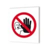 Panneau Signalétique - Pictogramme De Sécurité En Dibond 20 X 20 Cm | Entrée Interdite Aux Personnes Non Autorisées
