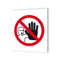 Panneau Signalétique - Pictogramme De Sécurité En Dibond 20 X 20 Cm | Entrée Interdite Aux Personnes Non Autorisées