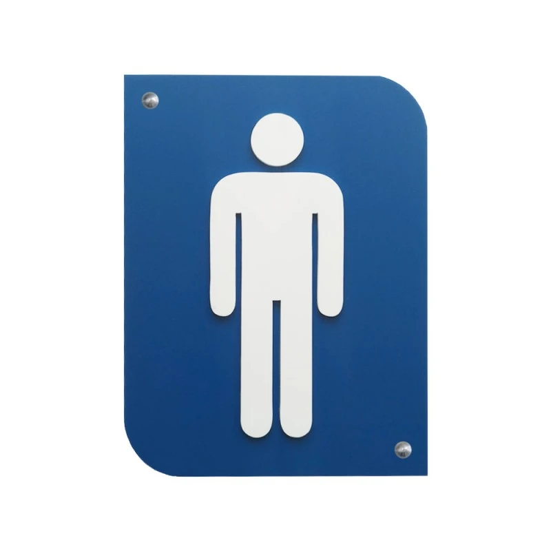 Pictogramme 3D Homme, Plaque De Porte 3D Homme En PVC Couleur Bleu / Blanc - Signalétique De Porte 2 Pictogramme 3D Homme, Plaque De Porte 3D Homme En PVC Couleur Bleu / Blanc - Signalétique De Porte – Image 2