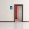 Pictogramme 3D PMR, Plaque De Porte 3D Handicap En PVC Couleur Bleu / Blanc - Signalétique De Porte