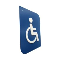 Pictogramme 3D PMR, Plaque De Porte 3D Handicap En PVC Couleur Bleu / Blanc - Signalétique De Porte -Déco Bistro Pas Cher Magasin pictogramme 3d pmr plaque de porte 3d handicap en pvc couleur bleu blanc signaletique de porte 4