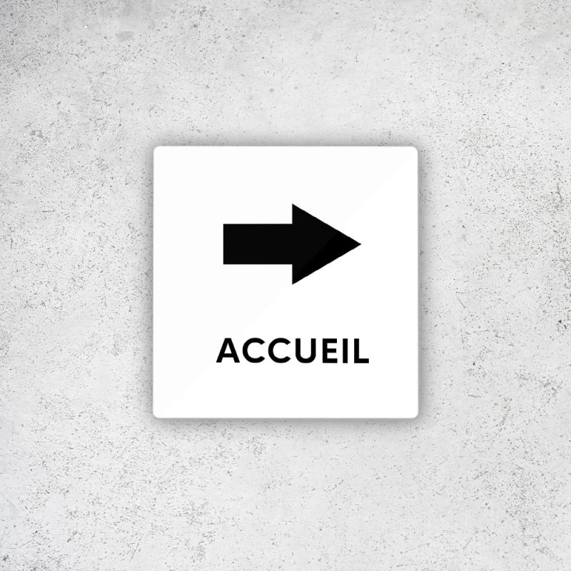Pictogramme Panneau Flèche Directionnelle Format 9 X 9 Cm En Plexi Picto Noir · Modèle Accueil Droite 2 Pictogramme Panneau Flèche Directionnelle Format 9 X 9 Cm En Plexi Picto Noir · Modèle Accueil Droite – Image 2