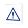 Pictogramme Panneau Signalétique Format 20 Cm X 20 Cm En Dibond Blanc Picto Bleu - Modèle Attention