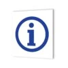 Pictogramme Panneau Signalétique Format 20 Cm X 20 Cm En Dibond Blanc Picto Bleu - Modèle Informations
