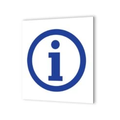 Pictogramme Panneau Signalétique Format 20 Cm X 20 Cm En Dibond Blanc Picto Bleu - Modèle Informations