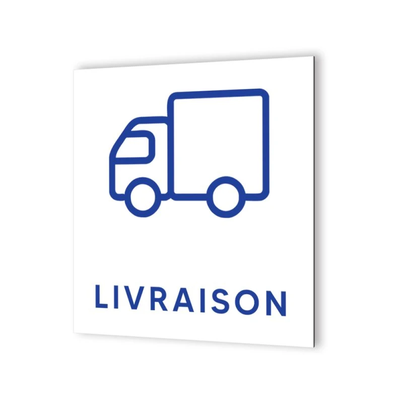 Pictogramme Panneau Signalétique Format 20 Cm X 20 Cm En Dibond Blanc Picto Bleu - Modèle Livraison 1 Pictogramme Panneau Signalétique Format 20 Cm X 20 Cm En Dibond Blanc Picto Bleu - Modèle Livraison