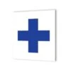 Pictogramme Panneau Signalétique Format 20 Cm X 20 Cm En Dibond Blanc Picto Bleu - Modèle Premiers Secours