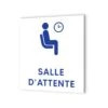 Pictogramme Panneau Signalétique Format 20 Cm X 20 Cm En Dibond Blanc Picto Bleu - Modèle Salle D'Attente