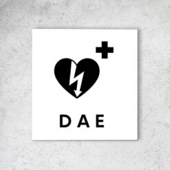 Pictogramme Panneau Signalétique Format 20 Cm X 20 Cm En Dibond Blanc Picto Noir - Modèle DAE Défibrillateur -Déco Bistro Pas Cher Magasin pictogramme panneau signaletique format 20 cm x 20 cm en dibond blanc picto noir modele dae defibrillateur 1