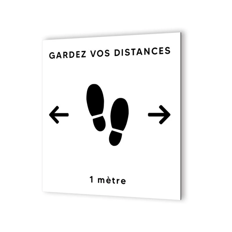 Pictogramme Panneau Signalétique Format 20 Cm X 20 Cm En Dibond Blanc Picto Noir - Modèle Gardez Vos Distance (distanciation Soc 1 Pictogramme Panneau Signalétique Format 20 Cm X 20 Cm En Dibond Blanc Picto Noir - Modèle Gardez Vos Distance (distanciation Soc