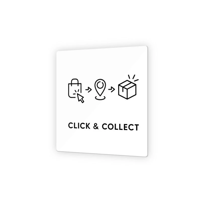 Pictogramme Panneau Signalétique Format 9 X 9 Cm En Plexi Picto Noir - Modèle Click & Collect 1 Pictogramme Panneau Signalétique Format 9 X 9 Cm En Plexi Picto Noir - Modèle Click & Collect