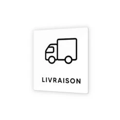 Pictogramme Panneau Signalétique Format 9 X 9 Cm En Plexi Picto Noir - Modèle Livraison