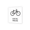 Pictogramme Panneau Signalétique Format 9 X 9 Cm En Plexi Picto Noir - Modèle Local Vélo