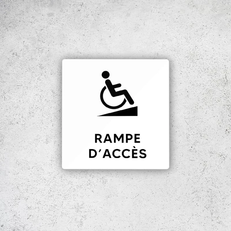 Pictogramme Panneau Signalétique Format 9 X 9 Cm En Plexi Picto Noir - Modèle Rampes D'Accès PMR 2 Pictogramme Panneau Signalétique Format 9 X 9 Cm En Plexi Picto Noir - Modèle Rampes D'Accès PMR – Image 2
