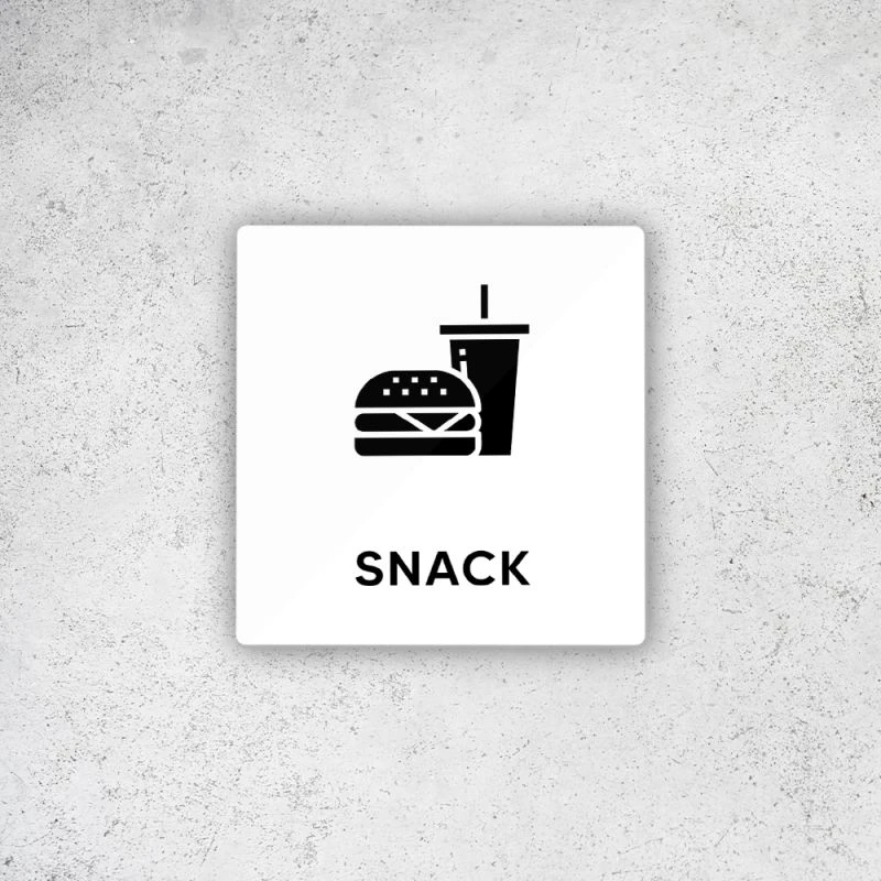 Pictogramme Panneau Signalétique Format 9 X 9 Cm En Plexi Picto Noir - Modèle Snack 2 Pictogramme Panneau Signalétique Format 9 X 9 Cm En Plexi Picto Noir - Modèle Snack – Image 2