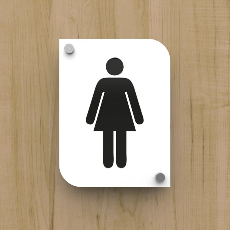Pictogramme Plexi Toilettes Femmes Couleur Blanc - Signalétique Plaque De Porte Toilettes Femme 2 Pictogramme Plexi Toilettes Femmes Couleur Blanc - Signalétique Plaque De Porte Toilettes Femme – Image 2