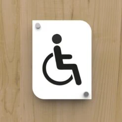 Pictogramme Plexi Toilettes Handicapés PMR Couleur Blanc - Signalétique Plaque De Porte Toilettes PMR -Déco Bistro Pas Cher Magasin pictogramme plexi toilettes handicapes pmr couleur blanc signaletique plaque de porte toilettes pmr 1