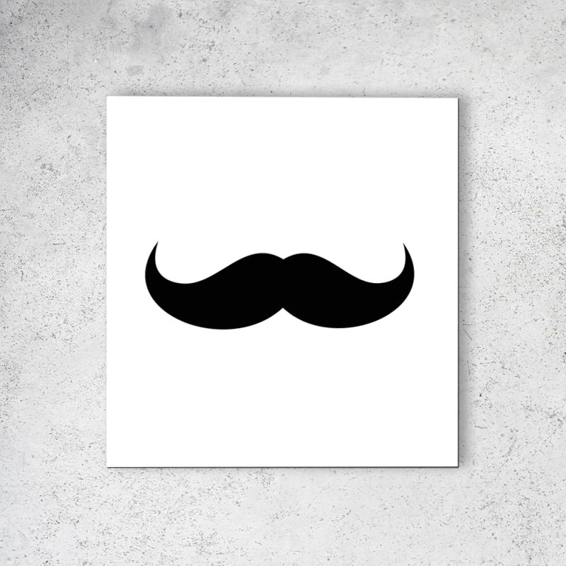Pictogramme WC Toilettes Vestiaire Homme Format 20 Cm X 20 Cm - Modèle Moustache 2 Pictogramme WC Toilettes Vestiaire Homme Format 20 Cm X 20 Cm - Modèle Moustache – Image 2