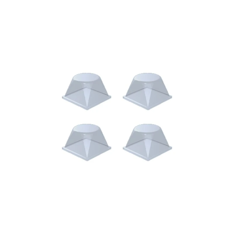 Plaque De 4 Blocs Adhésifs Et Antidérapants (carré Arrondi) 1 Plaque De 4 Blocs Adhésifs Et Antidérapants (carré Arrondi)