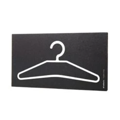 Plaque De Porte Adhésive Vestiaire 8 X 15 Cm - Signalétique Noir/ Blanc Design Pour Lieux Publics