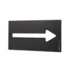 Plaque De Porte Flèche 8 X 15 Cm - Signalétique Noir/ Blanc Design Pour Lieux Publics