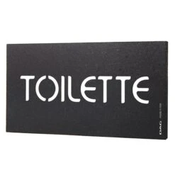 Plaque De Porte Inscription "Toilette" - Signalétique Toilettes Pour Lieux Publics