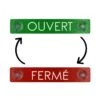 Plaque Ouvert / Fermé Recto Verso à Ventouses Pour Fixation Vitrine - Panneau PVC Signalétique Hôtel Restaurant Boutique