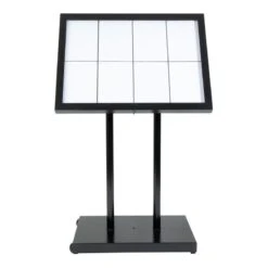 Porte Menu 8 X A4 Black Star XXL (éclairage LED) - Présentation Menu Hôtel Restaurant Extérieur