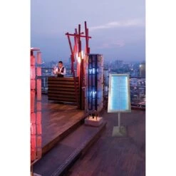 Porte-menu LED Format 6 X A4 En Inox Brossé Avec Pied Sans Roulettes -Déco Bistro Pas Cher Magasin porte menu led format 6 x a4 en inox brosse avec pied sans roulettes 4