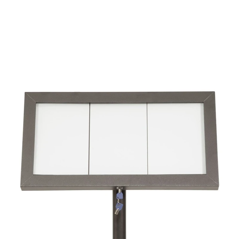 Porte-menu LED Gris Métallisé Format 3 X A4 Avec Pied Hauteur 95 Cm - Affichage Menu Hôtel Restaurant 6 Porte-menu LED Gris Métallisé Format 3 X A4 Avec Pied Hauteur 95 Cm - Affichage Menu Hôtel Restaurant – Image 6