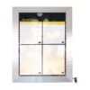 Porte-menu Mural LED Format 4 X A4 En Inox Brossé