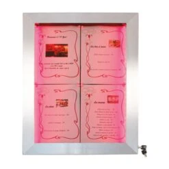 Porte-menu Mural LED Format 4 X A4 En Inox Brossé 9 Porte-menu Mural LED Format 4 X A4 En Inox Brossé -Déco Bistro Pas Cher Magasin porte menu mural led format 4 x a4 en inox brosse 3