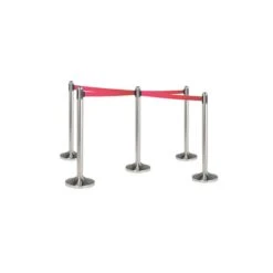Poteau D'accueil à Corde Retractable Rouge -Déco Bistro Pas Cher Magasin poteau d accueil a corde retractable rouge 4
