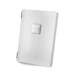 Protège Menu A5 GOLFO Fashion Blanc Aspect Crocodile