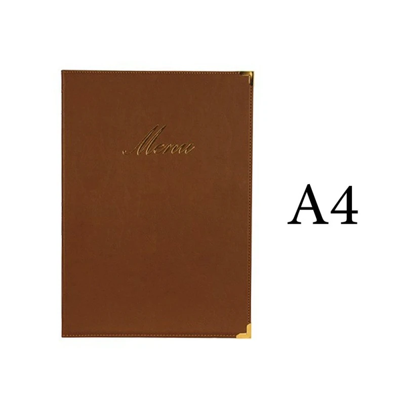 Protège-menu Classique Format A4 Couleur Marron - Porte Menu Hôtel Restaurant - Securit 2 Protège-menu Classique Format A4 Couleur Marron - Porte Menu Hôtel Restaurant - Securit – Image 2
