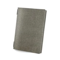 Protège Menu En PVC Format A5 GOLFO Couleur Gris Effet Toile De Jute - 2 Inserts Inclus