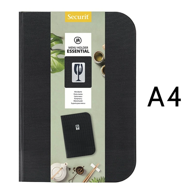 Protège Menu En PVC Modèle Essential Format A4 Couleur Noir - Présentation Menu Restaurant 4 Protège Menu En PVC Modèle Essential Format A4 Couleur Noir - Présentation Menu Restaurant – Image 4