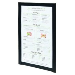 Protège-menu Magnétique A4 Noir -Déco Bistro Pas Cher Magasin protege menu magnetique a4 noir 2