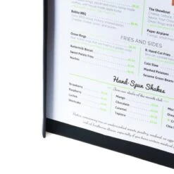 Protège-menu Magnétique A4 Noir