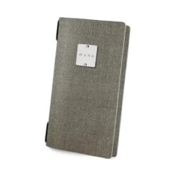 Protège Menu POPIS Couleur Gris Aspect Toile De Jute
