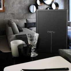 Protège-menu Risto A4 Noir -Déco Bistro Pas Cher Magasin protege menu risto a4 noir 3