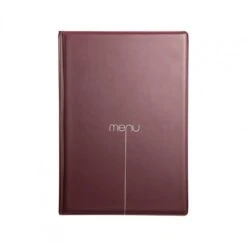 Protège-menu Risto A5 Bordeaux